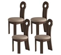 DGDHHSFJDJ Set di sedie da pranzo imbottite in stile moderno di metà secolo: sedie laterali in legno massello con comodi cuscini rotondi, disponibili in 2, 4 o 6 pezzi per cucina e sala da pranzo.