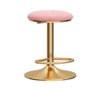 DGDHHSFJDJ Sgabelli da bar regolabili da 17,7″-23,6″, altezza del bancone in velluto con gambe in metallo e poggiapiedi, for sala da pranzo e soggiorno(Gold Pink)