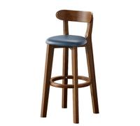 DGDHHSFJDJ Sgabello da bar, sgabelli da bar imbottiti in stile moderno di metà secolo con gambe e schienale in legno, ideali for banconi, bar domestici e isole da cucina(Blue)
