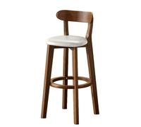DGDHHSFJDJ Sgabello da bar, sgabelli da bar imbottiti in stile moderno di metà secolo con gambe e schienale in legno, ideali for banconi, bar domestici e isole da cucina(Off-white)