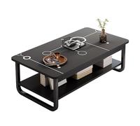 DGDHHSFJDJ Tavolino da caffè rettangolare, design a doppio strato, perfetto come tavolino da salotto o piano d'appoggio compatto per l'ufficio. Ideale per affitti e piccoli spazi.