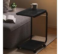 DGDHHSFJDJ Tavolino laterale a forma di C con contenitore e ruote bloccabili, tavolini laterali scorrevoli sotto il divano e il letto, per soggiorno, camera da letto