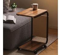 DGDHHSFJDJ Tavolino laterale a forma di C con contenitore e ruote bloccabili, tavolini laterali scorrevoli sotto il divano e il letto, per soggiorno, camera da letto