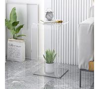 DGDHHSFJDJ Tavolino laterale a forma di C per divano, moderno tavolino a forma di C in acrilico, elegante elemento decorativo per il soggiorno che funge anche da superficie funzionale.