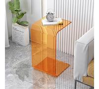 DGDHHSFJDJ Tavolino laterale a forma di C per divano, moderno tavolino a forma di C in acrilico, elegante elemento decorativo per il soggiorno che funge anche da superficie funzionale.