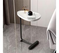 DGDHHSFJDJ Tavolino pieghevole a forma di C, moderno supporto per laptop, comodino, tavolo da divano con gambe in metallo, perfetto per piccoli spazi e ufficio domestico.
