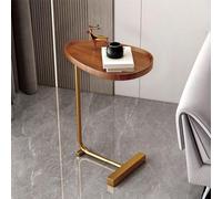 DGDHHSFJDJ Tavolino pieghevole a forma di C, moderno supporto per laptop, comodino, tavolo da divano con gambe in metallo, perfetto per piccoli spazi e ufficio domestico.