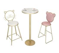 DGDHHSFJDJ Tavolo da bar moderno in marmo, tavolo da taverna con telaio in metallo resistente, struttura in metallo resistente con vernice ad alta temperatura, adatto per casa, cucina, caffetteria