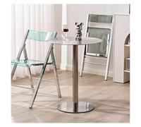 DGDHHSFJDJ Tavolo da bar rotondo in acciaio inossidabile - Tavolo da cocktail e pub moderno, alternativo per casa o ufficio, perfetto come elemento decorativo per il soggiorno