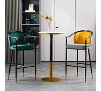 DGDHHSFJDJ Tavolo da bar rotondo in marmo per cocktail, tavolo da taverna alto con struttura in metallo, facile da montare, adatto per la decorazione della casa, soggiorno, taverna, sala da pranzo