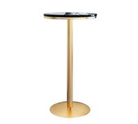DGDHHSFJDJ Tavolo da taverna moderno in marmo, tavolo da bar alto con base in metallo e struttura in oro massiccio, adatto per casa, cucina, caffetteria, nero (altezza 75 cm 95 cm 105 cm)
