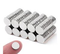 DGDUBRB 100 calamite, magneti al neodimio, extra forti, magneti per frigorifero, 8 x 2 mm, rotondi, per piccoli magneti, forte tenuta per lavagna bianca