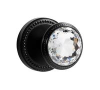 DGEJWMSC Maniglia for porta laterale singola, finitura PVD spazzolato oro chiaro e maniglia decorativa in lega di zinco cristallo nero - set da 1 pezzo(77-BLACK)