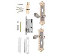 DGEJWMSC Set di maniglie for porte, serratura interna universale sinistra e destra in titanio nero-oro