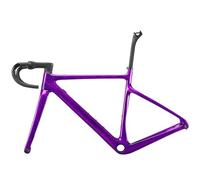 DGERFDJO Compatibile con Il Telaio for Bici da Ghiaia in Carbonio Airwolf, Telaio con Cavi Completamente nascosti 700x40C con Supporti for Freni a Disco(Crystal Purple,51cm Gloss)