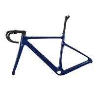 DGERFDJO Compatibile con Il Telaio for Bici da Ghiaia in Carbonio Airwolf, Telaio con Cavi Completamente nascosti 700x40C con Supporti for Freni a Disco(Crystal Blue 2,58cm Matte)