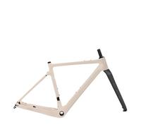 DGERFDJO Compatibile con Telaio Bici Gravel in Carbonio BXT, Telaio e Forcella con Cavi Completamente nascosti, Freno a Disco con Perno Passante 27,5"(BXT Sand Dollar-B,58cm Gloss)