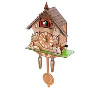 dgfedeg Orologio a cuculo, orologio a cucù della foresta nera, intagliato, stile vintage, chalet, canzone a cucù oraria, adatto per soggiorno, camera da letto, cucina, ristorante, caffetteria, hotel
