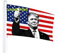 DGFhk Bandiera per esterni, 0,9 x 1,5 m, con Donald-Trump, ottima decorazione per la casa e il giardino, durevole e resistente allo sbiadimento, per tutte le condizioni atmosferiche all'aperto