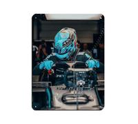 DGFRE Poster retrò in metallo con scritta "Formula One Racing Driver" George Russell, decorazione da parete per bar, grotte, bar, famiglia, garage, 30 x 40 cm