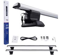 DGH SYSTEM Barre portatutto portapacchi easy line expert 135 cm compatibile con Mazda 3 III Berlina 2014-2018 con punti fissi di serie, serratura, 90 kg