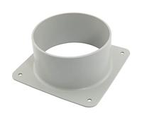 DGHAOP Piastra da parete per sfiato asciugatrice grigia, 115 mm, in plastica ABS, connettore per condotto dell'aria, flangia per tubo dritto, parete e soffitto (da quadrata a rotonda)