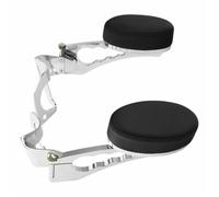 DGHBNP Cuscino Schienale Moto Moto Sissy Bar Portabagagli Braccioli Posteriori Regolabili per passeggero per Moto, Adatti per Harley Touring, Touring Street, Road Glide 2014-2023(Chrome)