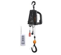 DGHBNP Paranco Elettrico Portatile con Piccola Gru per carichi Pesanti con Micro argano telecomandato per Il Sollevamento di Garage per officine domestiche(Black 500kg Load,110V)