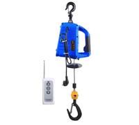 DGHBNP Paranco Elettrico Portatile con Piccola Gru per carichi Pesanti con Micro argano telecomandato per Il Sollevamento di Garage per officine domestiche(Blue 100kg Load,220V)