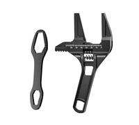 DGHEGDUI 2 Chiavi, Lega di Alluminio Manico Corto, Grande Apertura, Regolabile Multi-Funzione Chiave, Adatto per La Manutenzione del Gasdotto E Installazione A Casa.