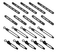 DGHEGDUI 20 Pezzi di Nero del Silicone Cable Tie Set, Riutilizzabile Cavo Dati Dispositivo di Memorizzazione, Cablaggio Fascetta, Famiglia Strumento di Gestione dei Cavi.