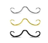 DGHEGDUI 3 pezzi gioielli per piercing per setto barba, in acciaio inox, da donna, divertenti per feste e feste di compleanno, Acciaio inossidabile