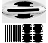 DGHJJ Pellicola Protettiva per Maniglia Portiera Auto per Porsche Cayenne 2 (II) 92A I 2010-2017, 12pcs Protezione Adesivo per Maniglie di Auto Incassate, Protezione AntiGraffio,Black-