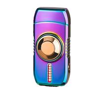DGHNBMGNG Accendino Portatile Intelligente a butano con Fiamma Rossa Antivento e Comando vocale, molteplici metodi di accensione, Fiamma Regolabile, Adatto for la Raccolta(Purple)