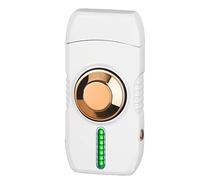 DGHNBMGNG Accendino Portatile Intelligente a butano con Fiamma Rossa Antivento e Comando vocale, molteplici metodi di accensione, Fiamma Regolabile, Adatto for la Raccolta(White)