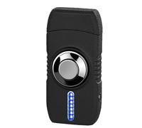 DGHNBMGNG Accendino Portatile Intelligente a butano con Fiamma Rossa Antivento e Comando vocale, molteplici metodi di accensione, Fiamma Regolabile, Adatto for la Raccolta(Black1)