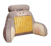 DGHNBMGNG Ampio Cuscino for Schienale del Divano con Tappetino in bambù, Comodo Cuscino Estivo con Supporto Lombare for la Lettura, con copriletto e coprisedia Lavabili.(Gray1)