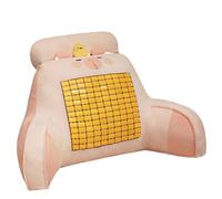 DGHNBMGNG Ampio Cuscino for Schienale del Divano con Tappetino in bambù, Comodo Cuscino Estivo con Supporto Lombare for la Lettura, con copriletto e coprisedia Lavabili.(Pink1)