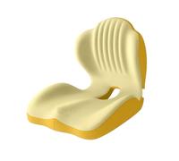 DGHNBMGNG Cuscini for Seduta e Schienale in Memory Foam, Design ergonomico a L con Punti di Massaggio for alleviare Il fastidio, Antiscivolo, Adatti for sedie da Ufficio e sedili Auto(Yellow)