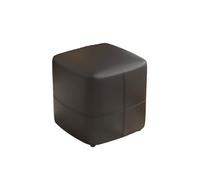 DGHNBMGNG Poggiapiedi rotondo in pelle, semplice ed elegante, può essere utilizzato for cambiare le scarpe, truccarsi, riposare, adatto for soggiorno, camera da letto, piccolo spazio(Black)
