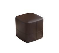DGHNBMGNG Poggiapiedi rotondo in pelle, semplice ed elegante, può essere utilizzato for cambiare le scarpe, truccarsi, riposare, adatto for soggiorno, camera da letto, piccolo spazio(Brown)