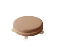 DGHNBMGNG Ruota universale, piccola puleggia for uso domestico, sgabello basso, colore crema, cintura silenziosa, schienale rotondo, sedile basso(Brown3)