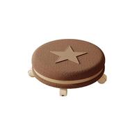 DGHNBMGNG Ruota universale, piccola puleggia for uso domestico, sgabello basso, colore crema, cintura silenziosa, schienale rotondo, sedile basso(Brown5)
