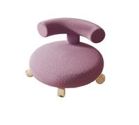 DGHNBMGNG Ruota universale, piccola puleggia for uso domestico, sgabello basso, colore crema, cintura silenziosa, schienale rotondo, sedile basso(Purple1)