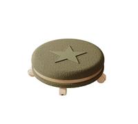 DGHNBMGNG Ruota universale, piccola puleggia for uso domestico, sgabello basso, colore crema, cintura silenziosa, schienale rotondo, sedile basso(Green2)
