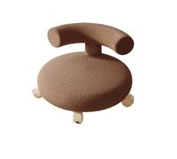 DGHNBMGNG Ruota universale, piccola puleggia for uso domestico, sgabello basso, colore crema, cintura silenziosa, schienale rotondo, sedile basso(Brown1)