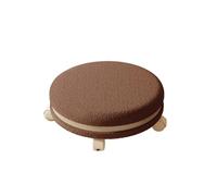 DGHNBMGNG Ruota universale, piccola puleggia for uso domestico, sgabello basso, colore crema, cintura silenziosa, schienale rotondo, sedile basso(Brown2)