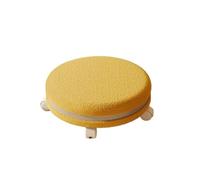 DGHNBMGNG Ruota universale, piccola puleggia for uso domestico, sgabello basso, colore crema, cintura silenziosa, schienale rotondo, sedile basso(Yellow2)