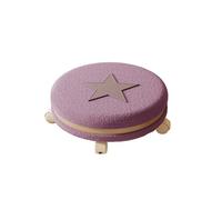 DGHNBMGNG Ruota universale, piccola puleggia for uso domestico, sgabello basso, colore crema, cintura silenziosa, schienale rotondo, sedile basso(Purple2)