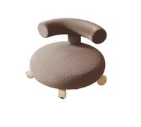 DGHNBMGNG Ruota universale, piccola puleggia for uso domestico, sgabello basso, colore crema, cintura silenziosa, schienale rotondo, sedile basso(Gray1)